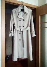 Gabardina ceñida con doble botonadura para mujer, abrigo largo, prendas de vestir, rompevientos, primavera 2021