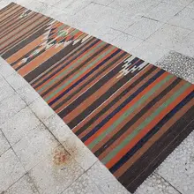 Oushak ковры из гобелена ковер в пастельных тонах 2'9'' X 12'6''