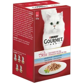 

Cod cat food, sardine and SALMON MON PETIT GOURMET PURINA 6x50 gr