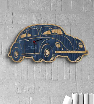 

Personalized Retro Beetle Design Wooden Wall Clock (Model 2-2)