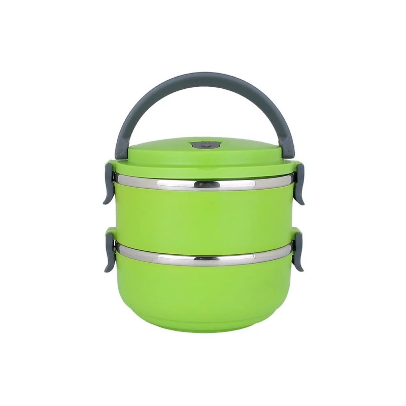 Ланч бокс 2 секции Lunch Box Urban Living 3 Layer Stainless Steel термо контейнер для обедов
