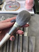 Zoreya marca pelo sintético suave sombra de ojos cepillo mango blanco mezcla rubor labio polvo resaltador maquillaje brochas Set 10 piezas