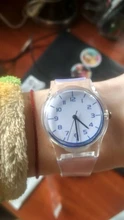 Reloj transparente informal para niños y niñas, relojes de pulsera para niños y niñas
