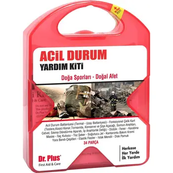 

34 Piece EARTHQUAKE & EMERGENCY Aid Kit Outdoor Sports & Natural Disaster Multi-Purpose First Aid Kit