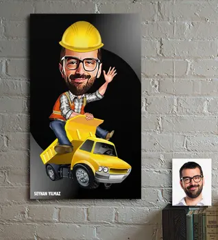 

Personalized Bay Road Engineer Cartoon Wooden Table-1