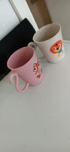 Taza de agua potable con dibujos animados para bebé, vaso de plástico para alimentación de agua, cepillo infantil, copa de lavado de dientes con mango, taza de desayuno para niño, 1 unidad