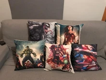 Pillow-Case Cushion-Cover Decorative-Throw Home-Decor Cotton Super-Hero Seat Sofa Linen