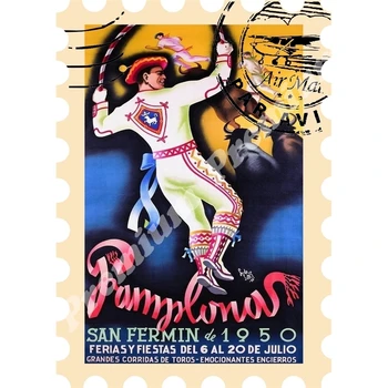 

Spain vinyl souvenir magnet vintage tourist poster