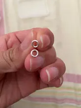 CANNER delicado 925 pendientes tipo botón de plata fina para las mujeres pequeño redondo círculo pendientes 2019 señora chica coreana pendientes regalos H40