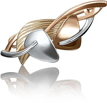 

Yuz platinum brooch made of combined gold