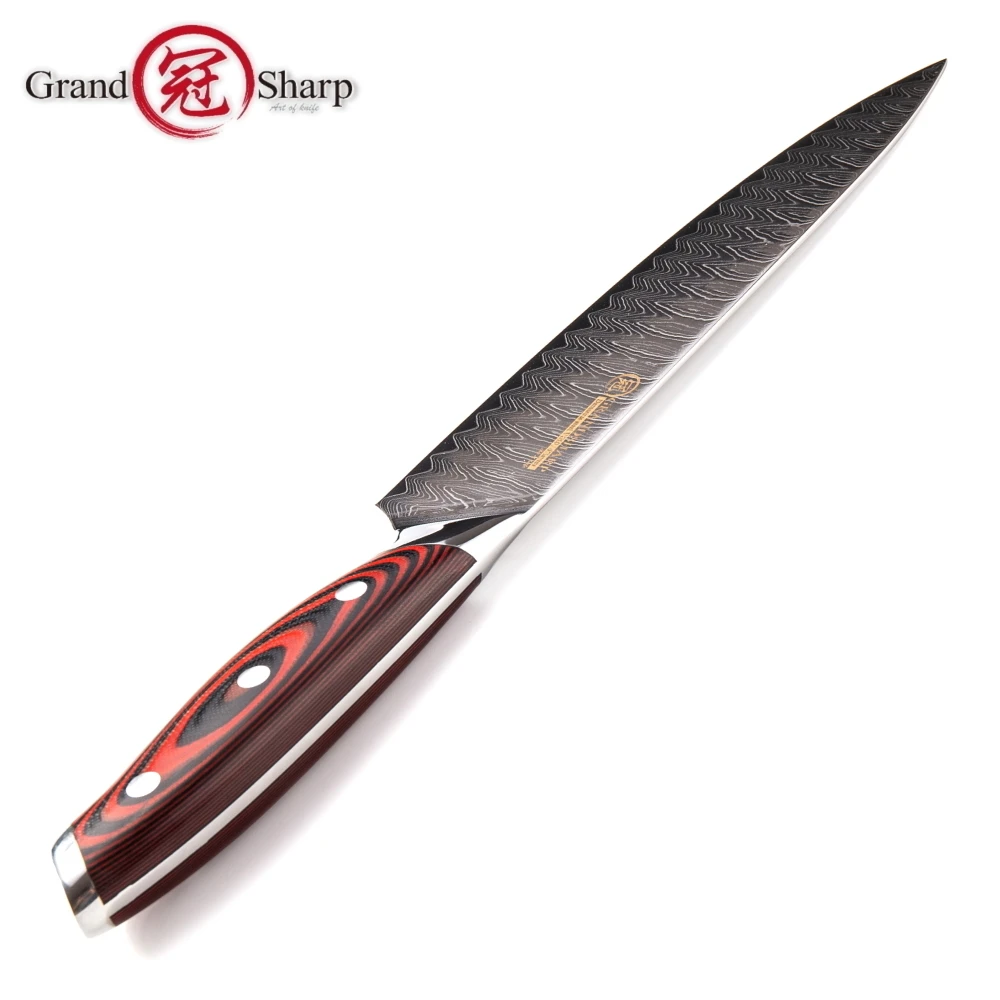 GRANDSHARP 8 дюймов японские кухонные ножи 67 слоев vg10 Дамасская сталь мясной нож шеф-повара овощные инструменты для домашнего приготовления Кливер