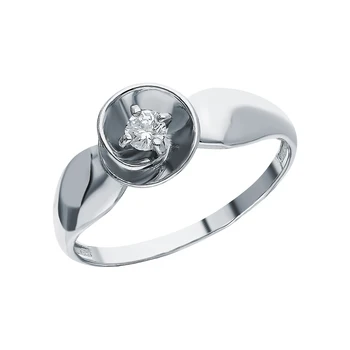 

Silver ring with cubic zirconia sunlight sample 925