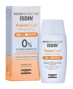 

Photoprotector ISDIN Fusion Fluid MINERAL SPF 50-100% mineral facial sunscreen for intolerant skins, 50 ml