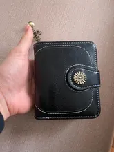 Billetera Vintage de cuero engrasado con flores para mujer, monedero con cremallera, pequeño bolso de mano tipo monedero, tarjetero de crédito