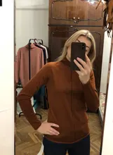 Turtleneck Sweater AMII Fashion Women Tops Pullover Autumn Solid Thin Minimalism 12040610