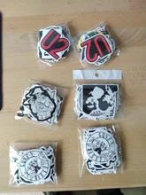 Pegatinas de banda de Rock en blanco y negro, para Skateboard Punk, Motor de coche, portátil, guitarra, juguete clásico de niños, pegatinas de grafiti, 10/30/50 Uds.