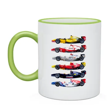 

Two-color mug F1 bolids 3
