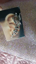 Pendientes con Clip de mariposa Punk para adolescentes y mujeres, Joyería Moderna de aleación de Zinc, aretes Retro de cadena de Metal