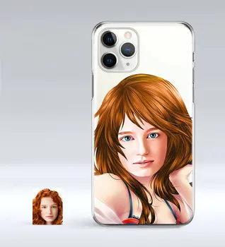 

Personalized Women 'S Abstract Caricature of iPhone 11 Pro Slim Transparent Silicone Phone Kapağı-18