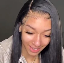 Rosabeauty-Peluca de cabello humano Remy para mujeres negras, 4x4 postizo Frontal de encaje, 28 y 30 pulgadas, pelo liso brasileño predespuntado