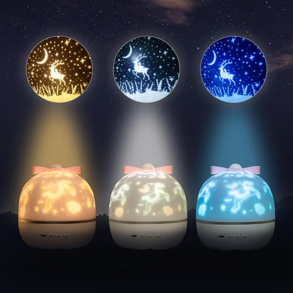 

LED Rotating Projection Lamp Night Light Projector Plug-in Type Rotating Projection Lamp For Kids Christmas Gift