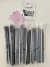 DUcare-Juego de brochas de maquillaje, 8-27 Uds., negro, profesional, pelo Natural, base en polvo, colorete, sombra de ojos