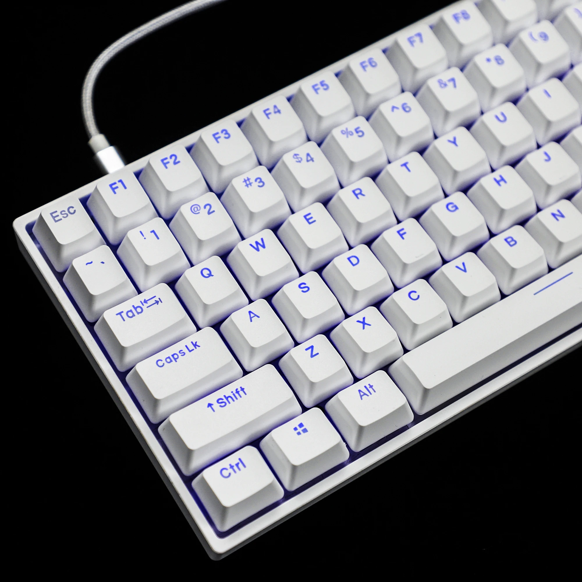 rétroéclairées blanches double profil touches clavier mécanique