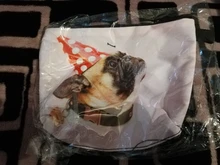 Bolsas de cosméticos con estampado de perro Pug 3D para mujer, Mini bolso de viaje con diseño de pavo real, bonito para Neceser de maquillaje