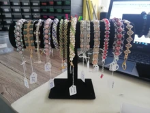 Pulsera de terciopelo negro reloj de cadena barra en T soporte de exhibición duro de joyería soporte organizador de joyería soporte de exhibición duro