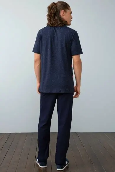 Uss. POLO ASSN. Темно-синий пижамный комплект