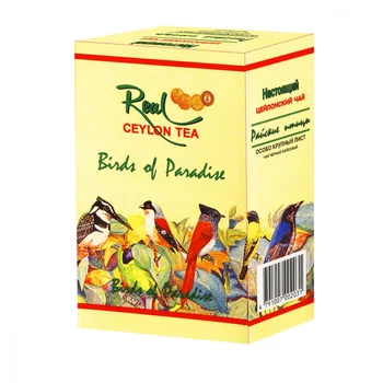 

Tea real "Paradise Birds", leaf black special round leaf (OPA), 250 gr