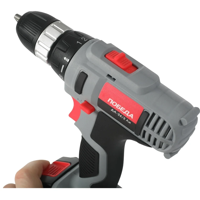 Дрель-шуруповерт аккумуляторная PATRIOT ПОБЕДА ДА-24/2 Ли (2 режима, 1490 об/мин)