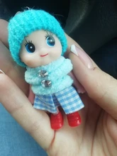 Mini muñecas interactivas de juguete para niños y niñas, muñeco Reborn de juguete, colgante pequeño con llave, 5 uds.