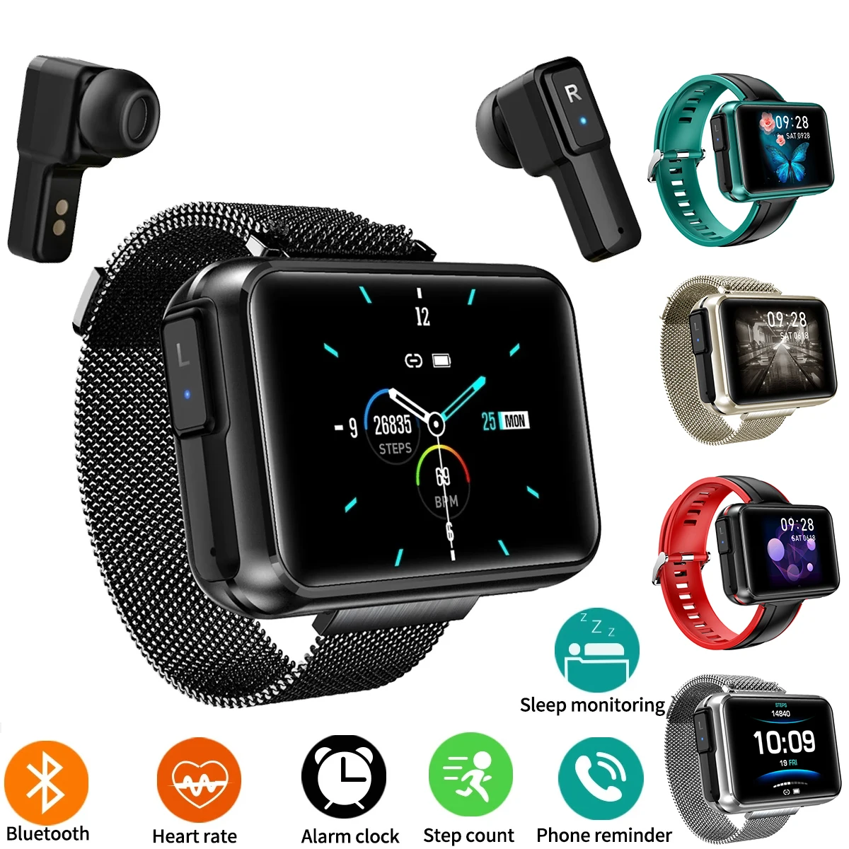 2 1 Smart Watch Bluetooth Headset 2 1 Smart Watch Earphone 2 1