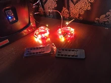 Christmas-Light Timer Decoration Led-String Copper-Wire-Garland Remote-Control Waterproof