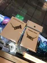 Sasusp-collar con número de fecha especial para hombre y mujer, colgante personalizable con forma de año 1995, 1996, 1998, 1999, 1970