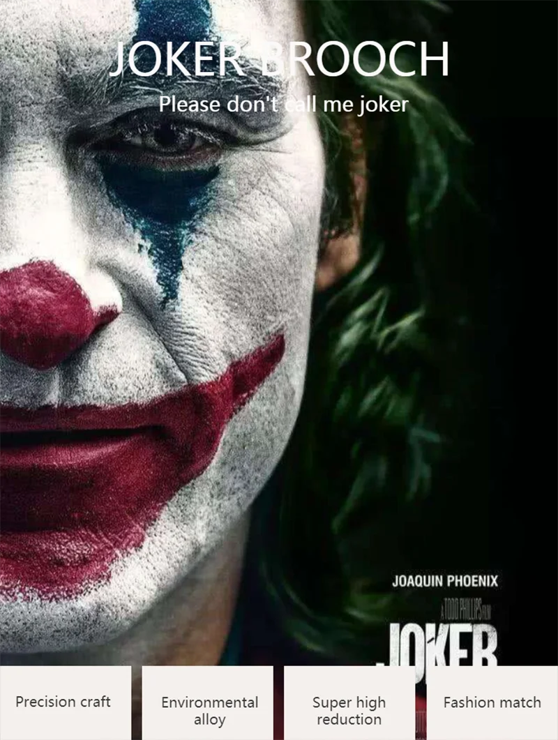SG Movie DC Joker брошь Бэтмен булавки ужас клоун Чаки лицо Стивен Кингс это Pennywise эмалированная булавка на лацкане для женщин и мужчин ювелирные изделия