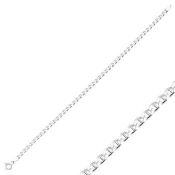 

KUTAYDAN 925 Sterling Silver 80 Micron Mariner (Bull Bar) Chain Bracelet