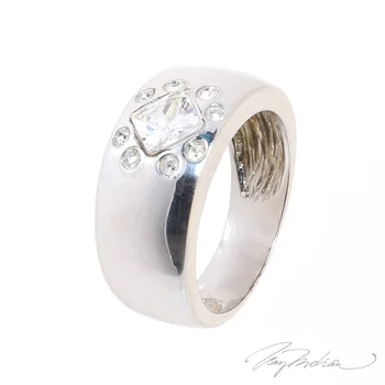 

Ring Rhodium and Swarovski crystal ROD2ZIRC Collection CROWN