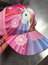 Ajustable arco iris de unicornio impreso chico s gorras de verano para el sol deportes sombreros de béisbol chico fiesta regalo lindo Rosa chica sombrero al aire libre Dropship