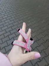 Leash Pet-Necklace Pet-Products Dog-Harness Rhinestone Bling Quick-Release Adjustable