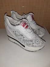 Zapatillas de deporte con encaje transpirable y plataforma para mujer, zapatos deportivos, informales, cómodos y transpirables para verano, novedad de 2020, gran oferta