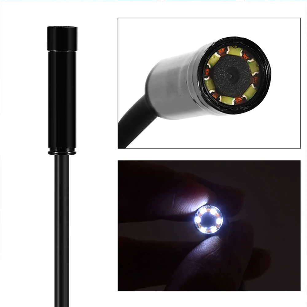 2 м 7 мм USB бороскоп для андроида эндоскоп осмотр светодиодный трубка видео IP67 камера область OTG USB эндоскоп камера бороскоп