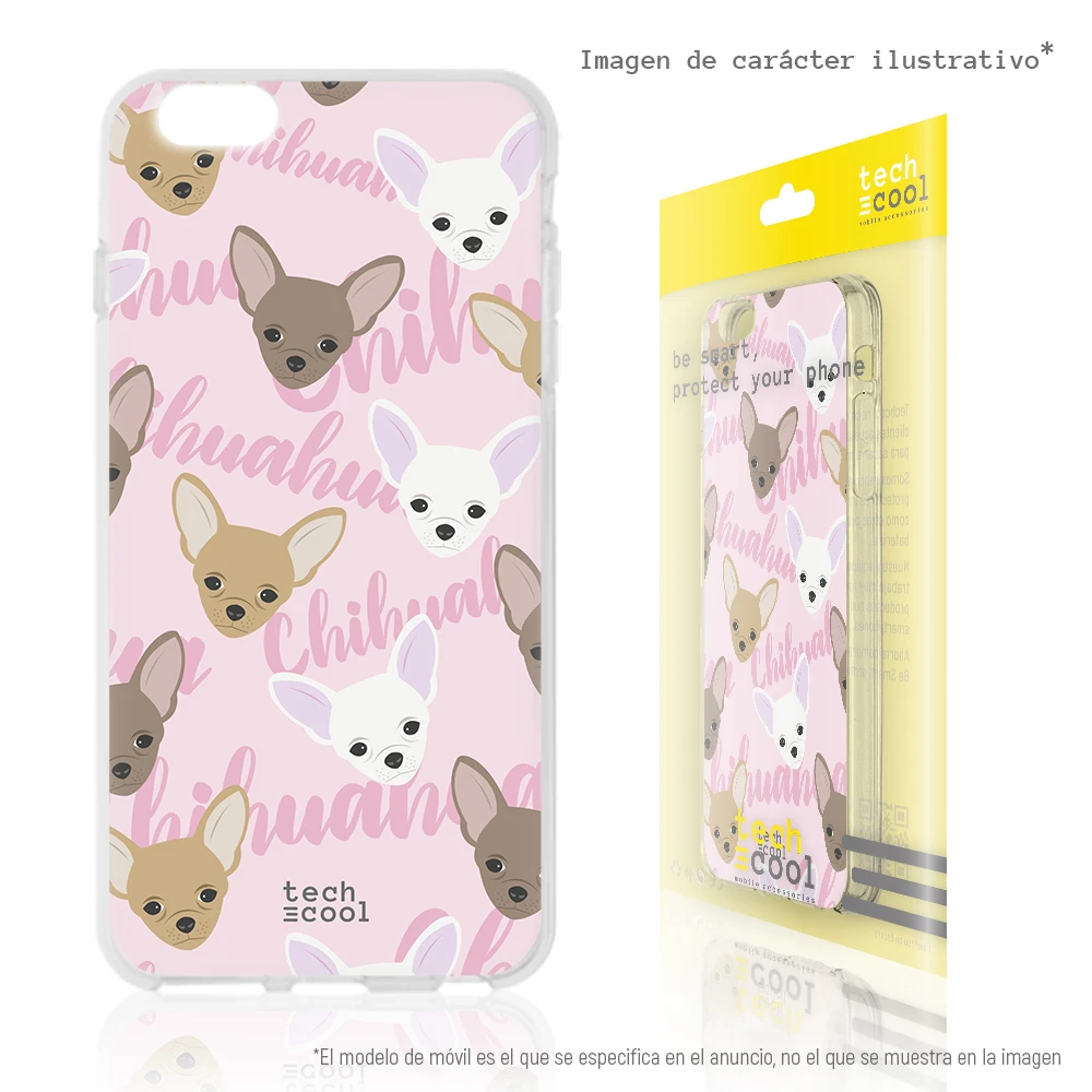 FunnyTech®Силиконовый чехол-подставка для IPhone X/XS L Mini Chihuahuas fund rose
