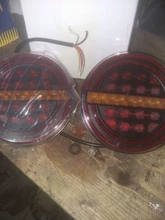 MICTUNING-Luz LED redonda para remolque, luz ámbar de 5,3 pulgadas con luz de freno/DRL/ Flow, señal de giro ámbar para coche, camión, barcos, Buses y furgonetas, 2 uds.