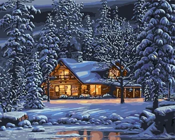 

Painting by numbers Standard: Winter evening