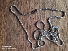 Collar de acero inoxidable para hombre, caja de cadena de alta calidad, Color plateado, regalo de joyería