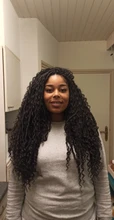 Hair-Passion Braids Crochet Curly Twist-River Faux-Locs Goddess Synthetic Ombre Brown
