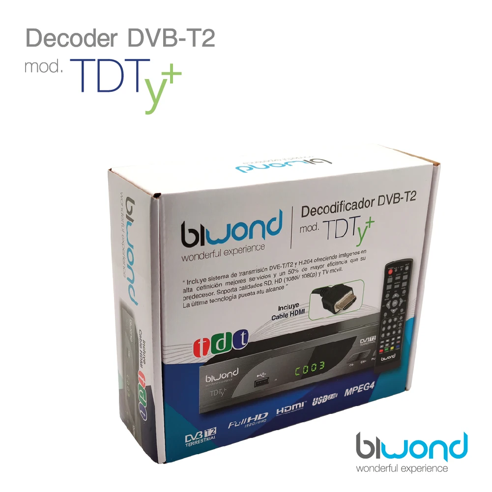 TDT HD Decodificador-Grabador DVB-T2 TDTy Biwond - AliExpress