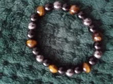 Pulsera de protección con cuentas de hematita obsidiana negra, pulsera de ojo de tigre, energía magnética, con piedras naturales, para hombres y mujeres